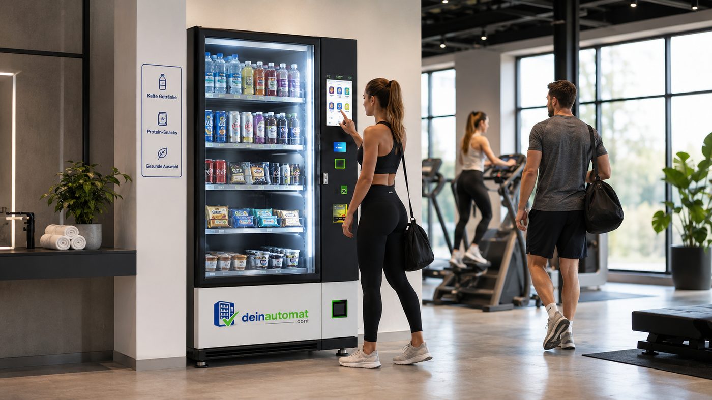 Getränke- und Protein-Snackautomat im Fitnessstudio – deinautomat.com